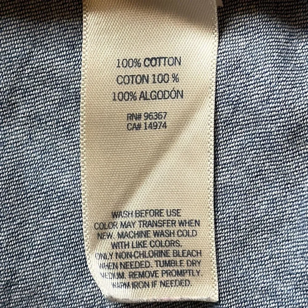 Oshkosh dress size 6 x denim dress jean dress cotton short sleeve dress spring